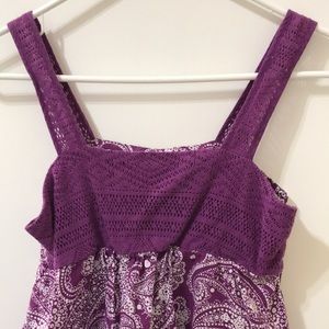 No Boundaries purple paisley tank - size small